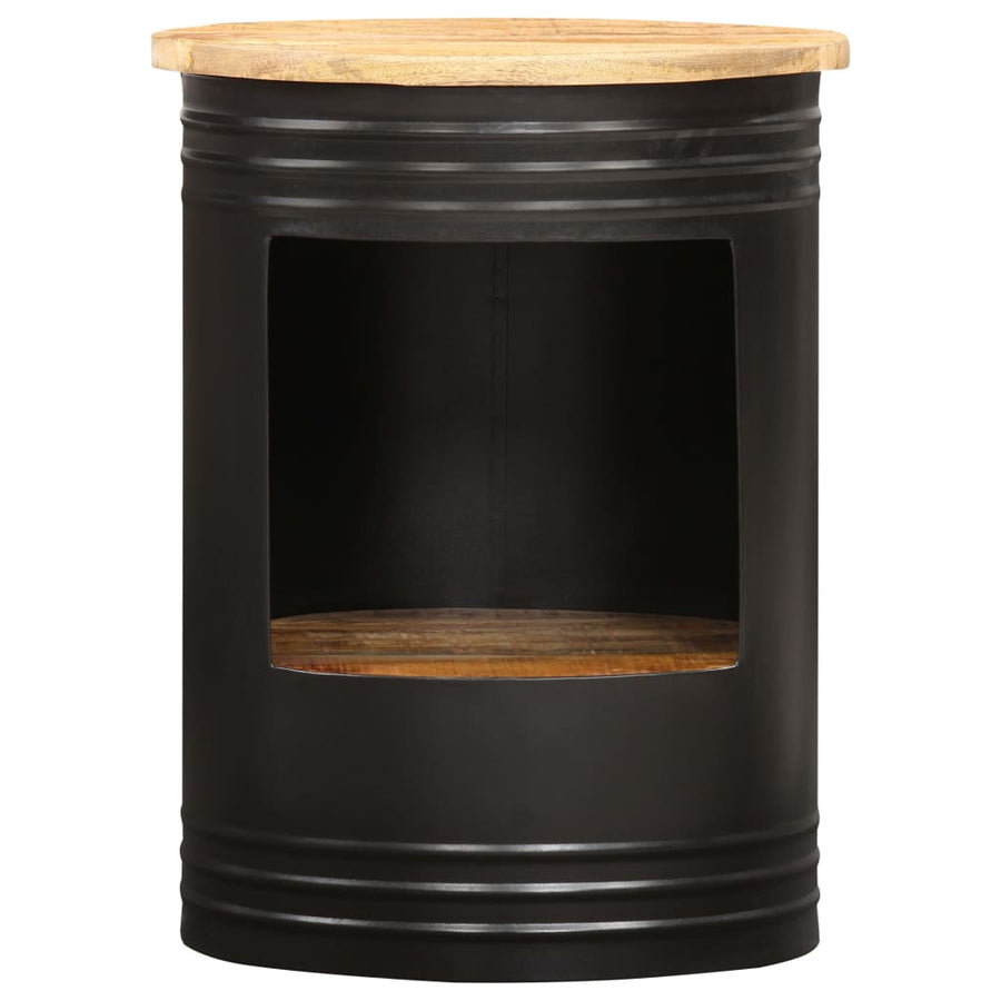 Salontafel Massief Mangohout 1 43 x 55 cm Zwart