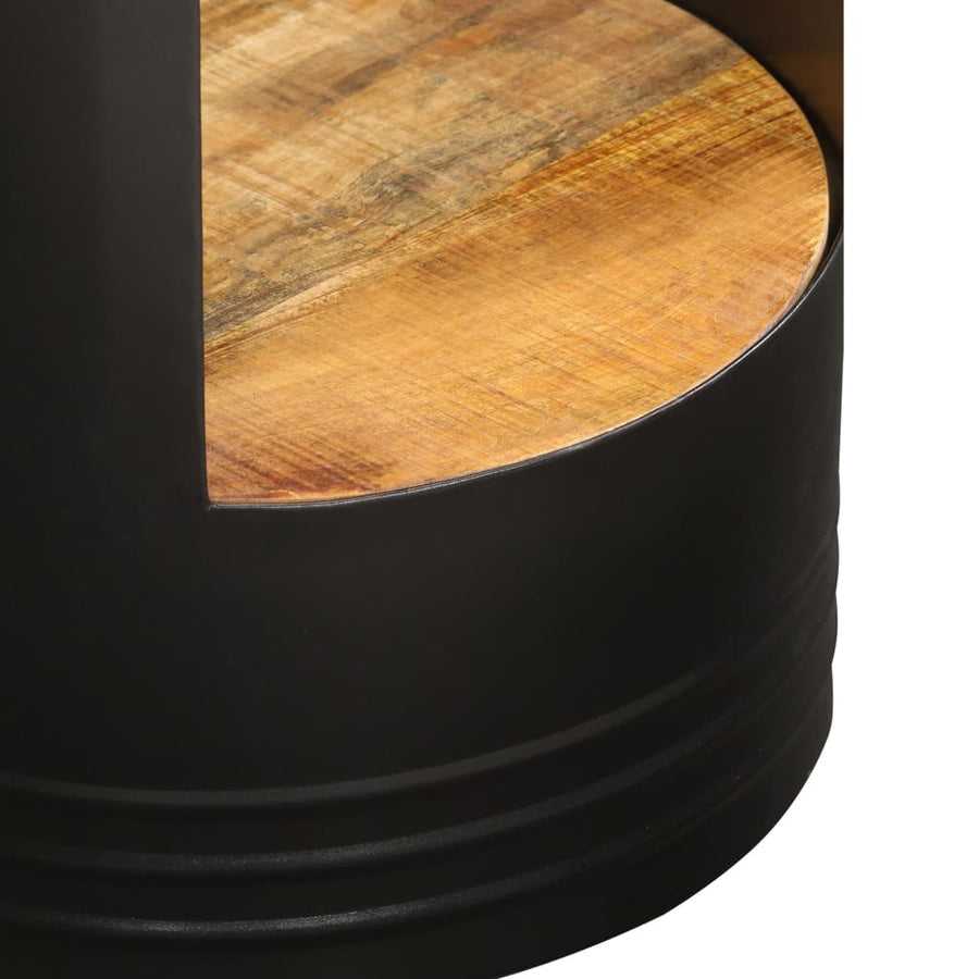 Salontafel Massief Mangohout 1 43 x 55 cm Zwart