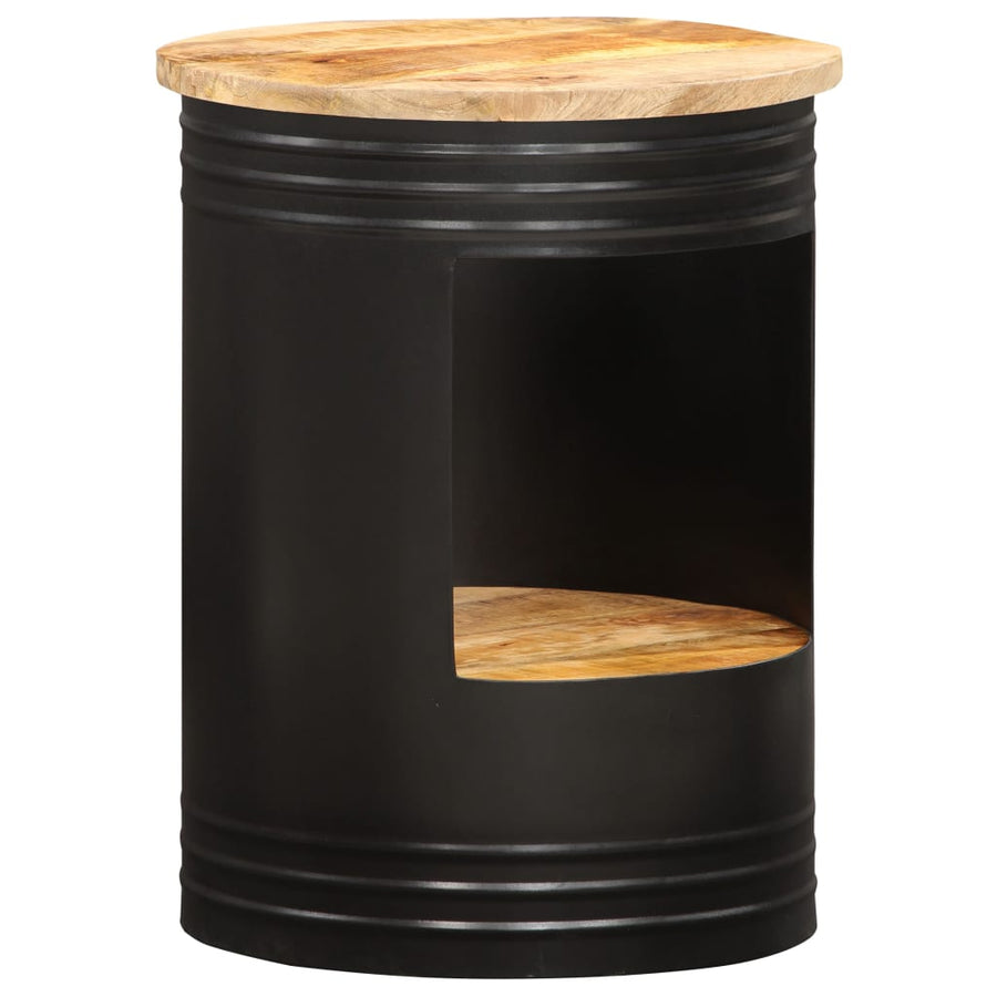 Salontafel Massief Mangohout 1 43 x 55 cm Zwart