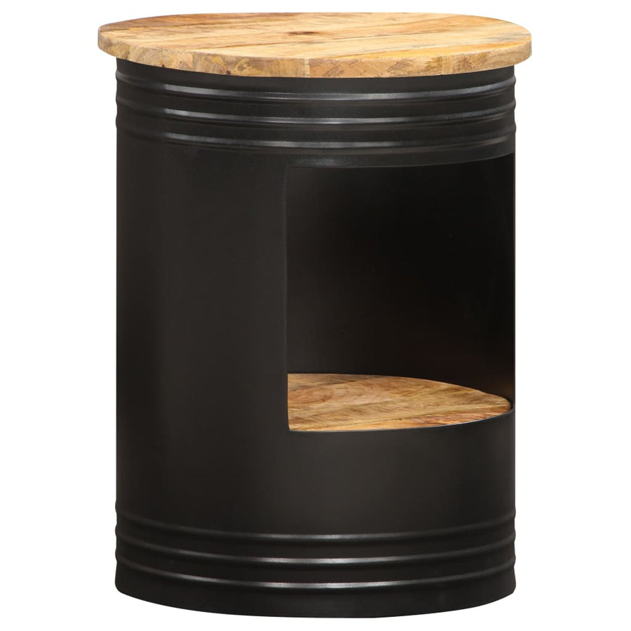 Salontafel Massief Mangohout 1 43 x 55 cm Zwart