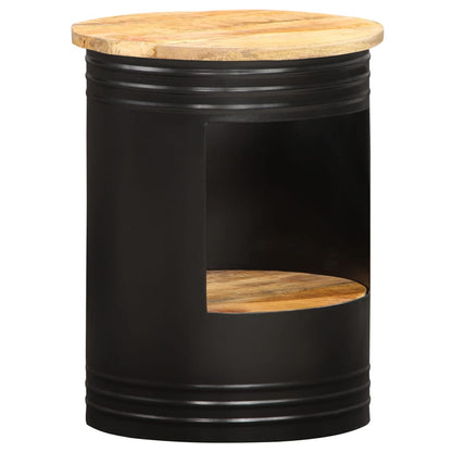 Salontafel Massief Mangohout 1 43 x 55 cm Zwart