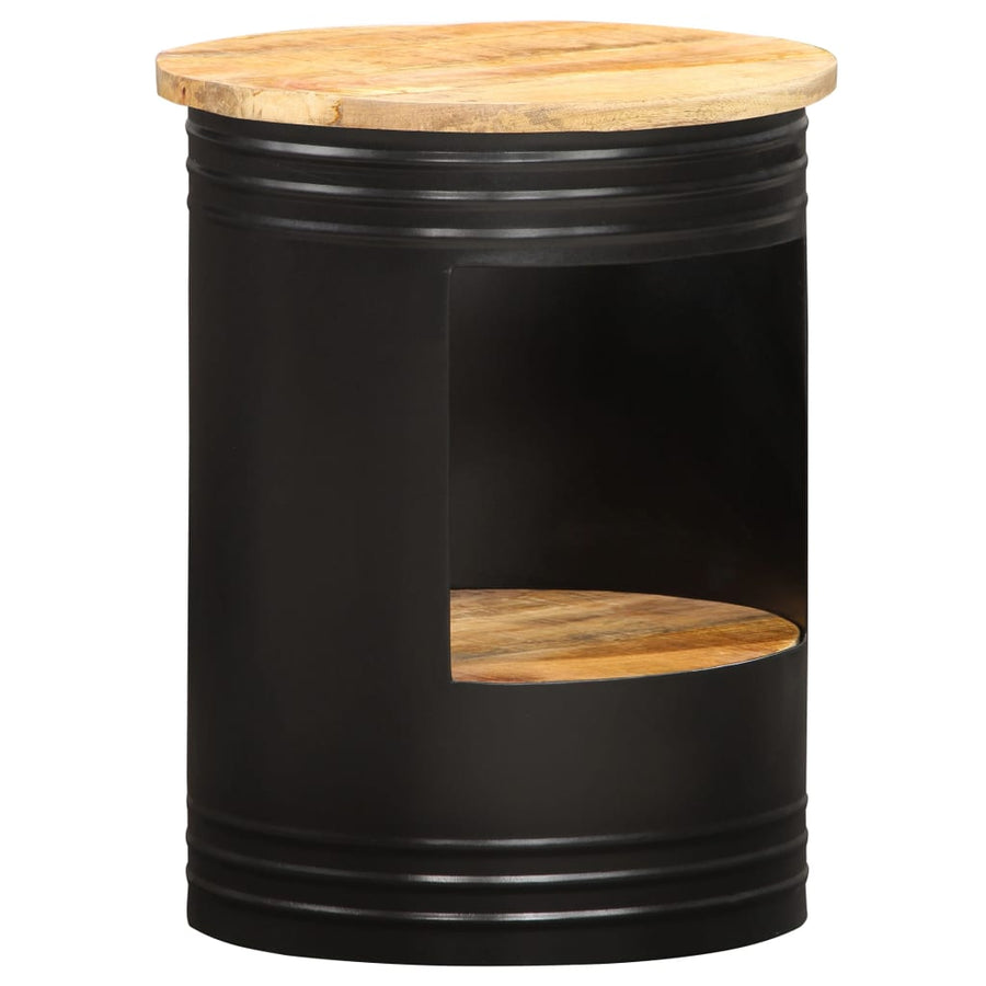 Salontafel Massief Mangohout 1 43 x 55 cm Zwart