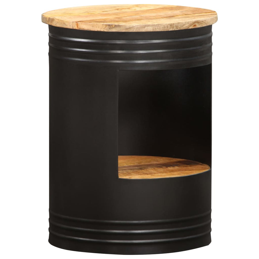 Salontafel Massief Mangohout 1 43 x 55 cm Zwart