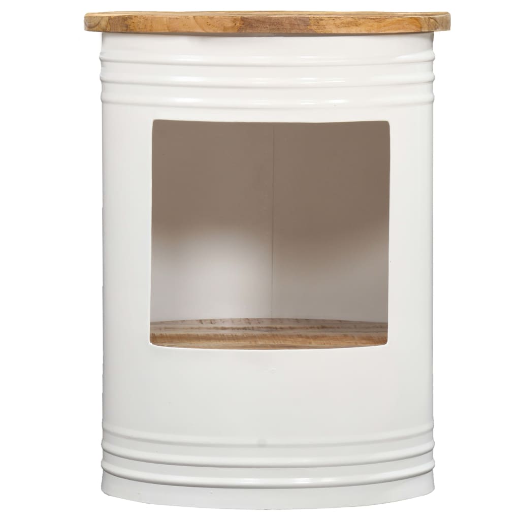 Salontafel Massief Mangohout 1 43 x 55 cm Wit