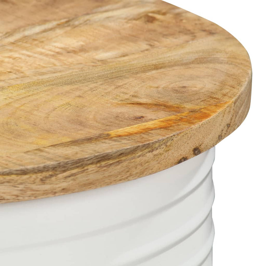 Salontafel Massief Mangohout 1 43 x 55 cm Wit