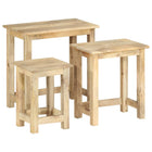 3-piece Table Set Solid Mango Wood