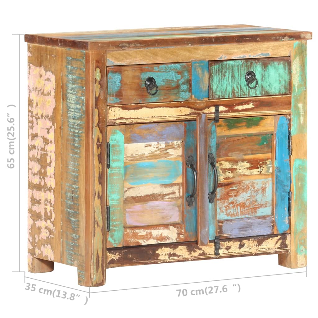 Dressoir 70x35x65 cm massief gerecycled hout