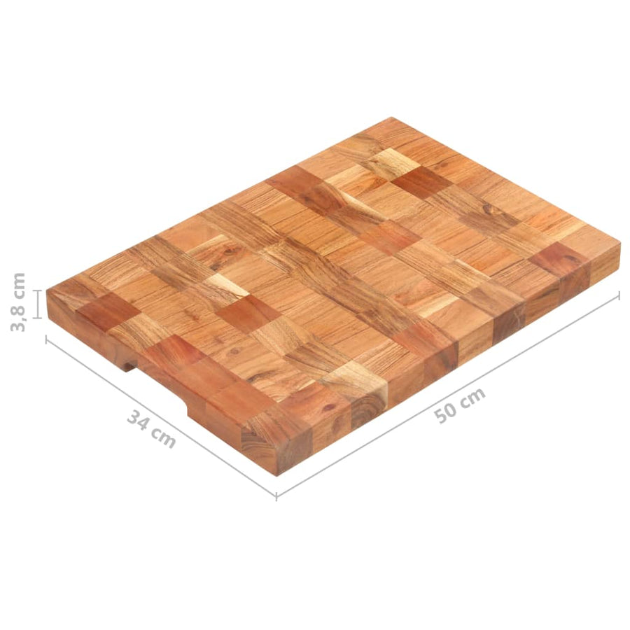 Hakblok 50X34X3,8 Cm Massief Acaciahout 50 x 34 x 3.8 cm