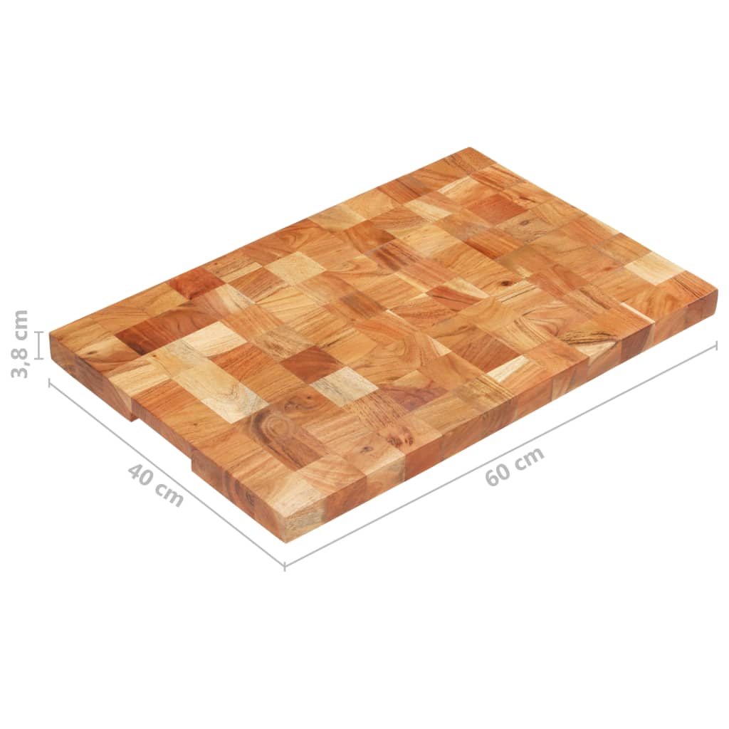 Hakblok 60X40X3,8 Cm Massief Acaciahout 60 x 40 x 3.8 cm