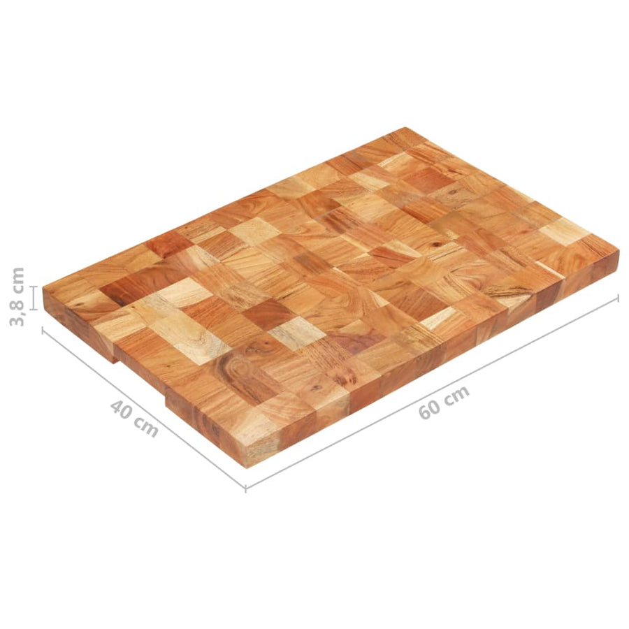 Hakblok 60X40X3,8 Cm Massief Acaciahout 60 x 40 x 3.8 cm