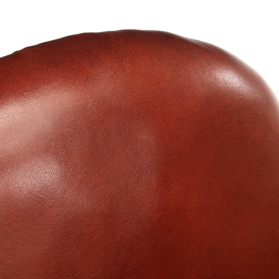 Kuipstoel 77X65X79 Cm Echt Leer Bruin