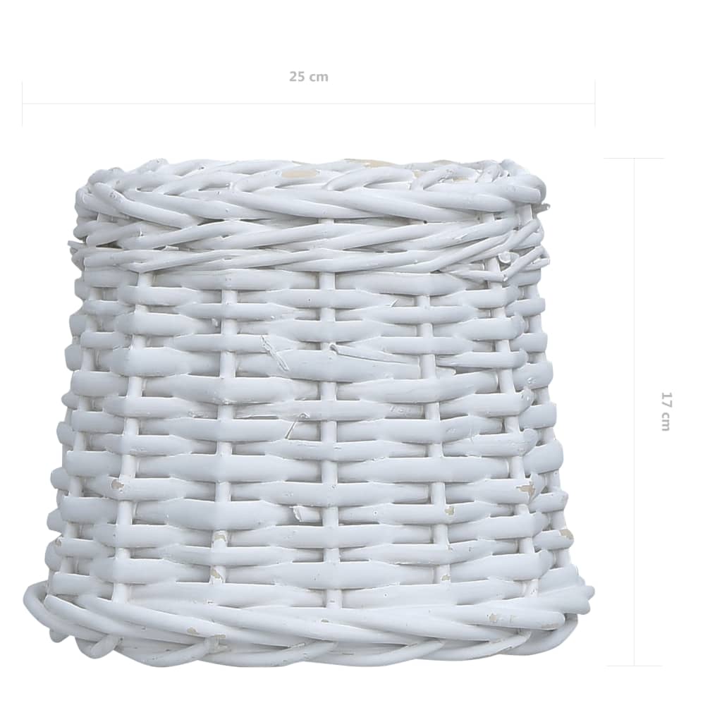 Lampenkap 25X17 Cm Wicker Wit 25 x 17 cm