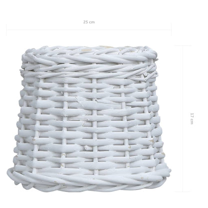 Lampenkap 25X17 Cm Wicker Wit 25 x 17 cm