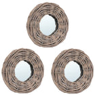 Mirrors 3 Pcs 15 Cm Wicker 1