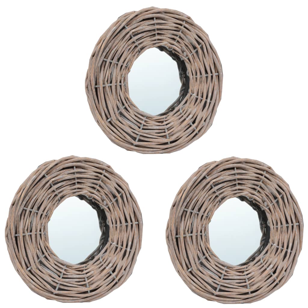 Spiegels 3 St 15 Cm Wicker 1