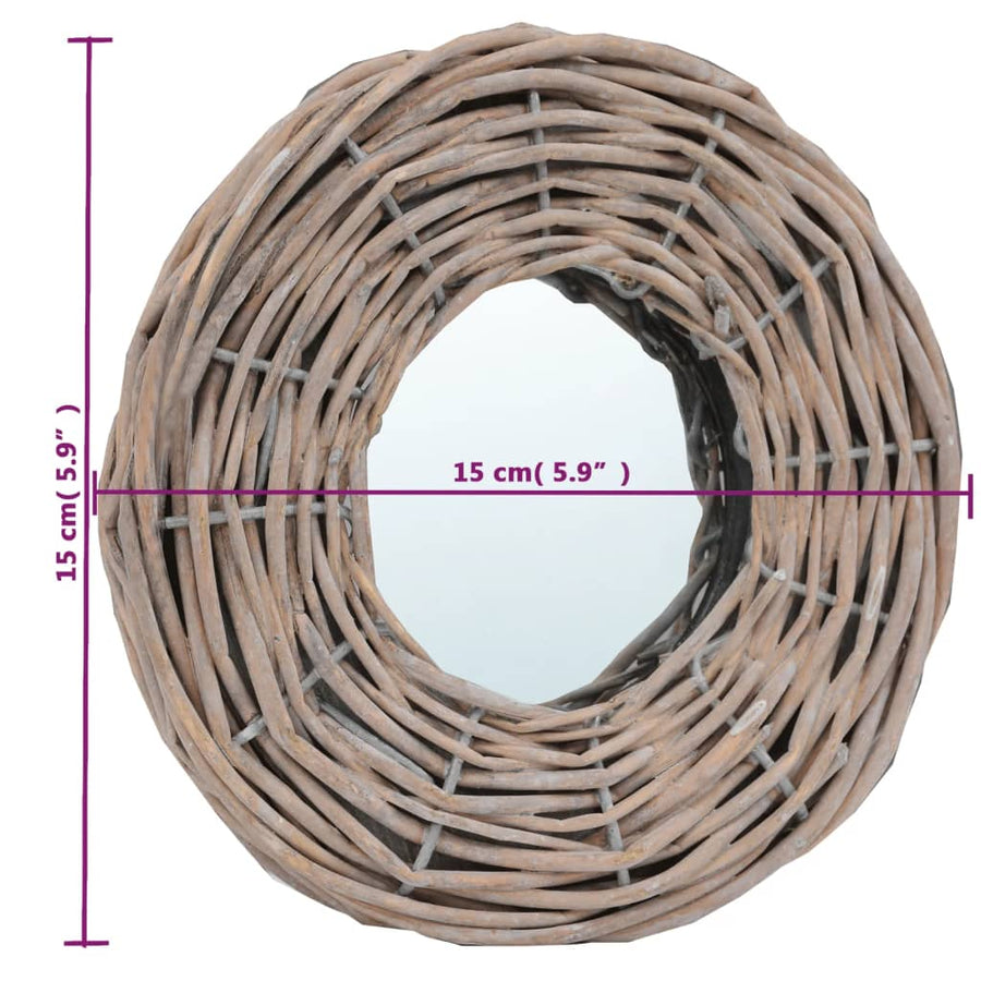 Spiegels 3 St 15 Cm Wicker 1