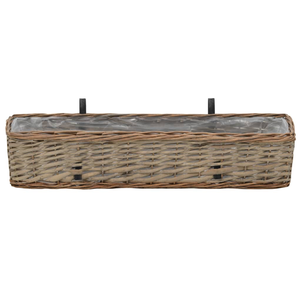 Balkonbakken 80 Cm Wicker Met Pe-Voering 80 x 20 x 15 cm