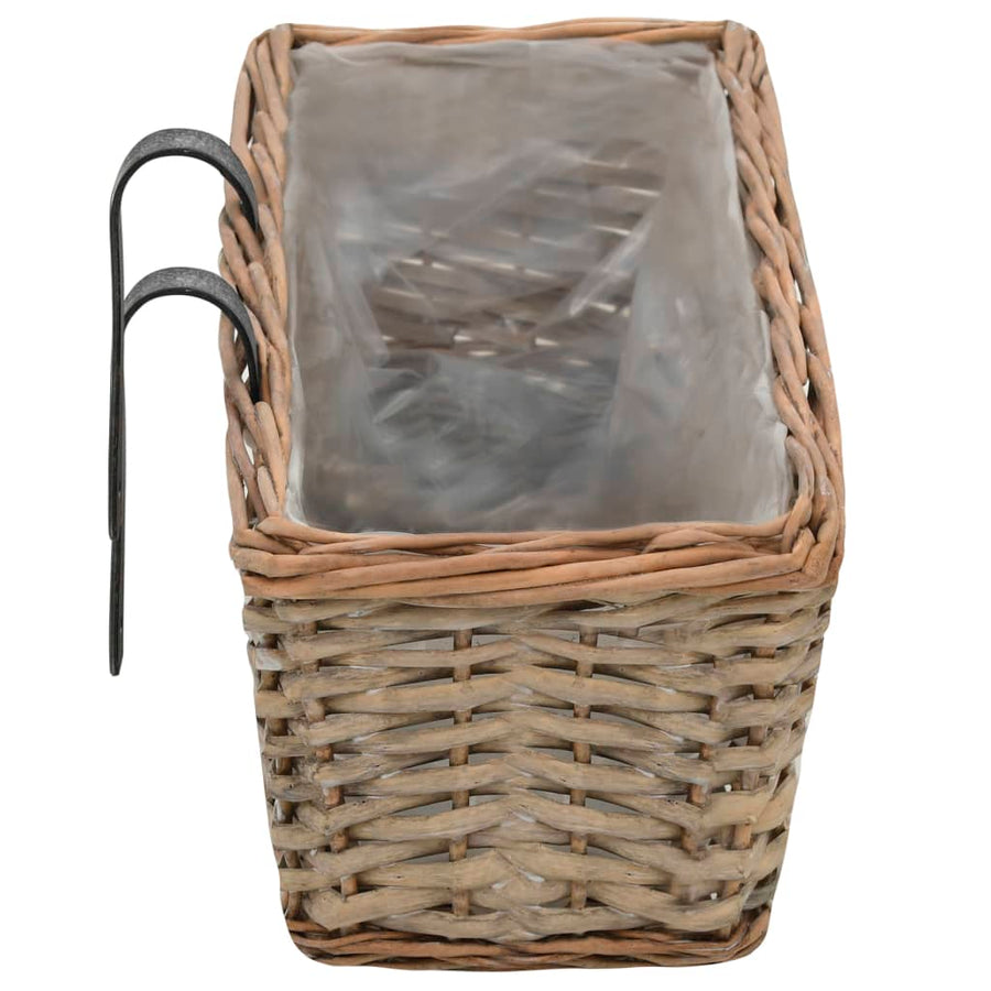 Balkonbakken 80 Cm Wicker Met Pe-Voering 80 x 20 x 15 cm