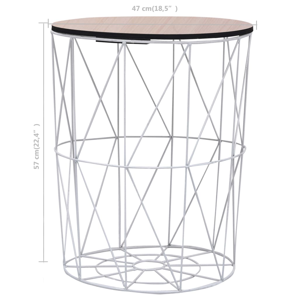 Salontafel Ø 47 Cm Wit
