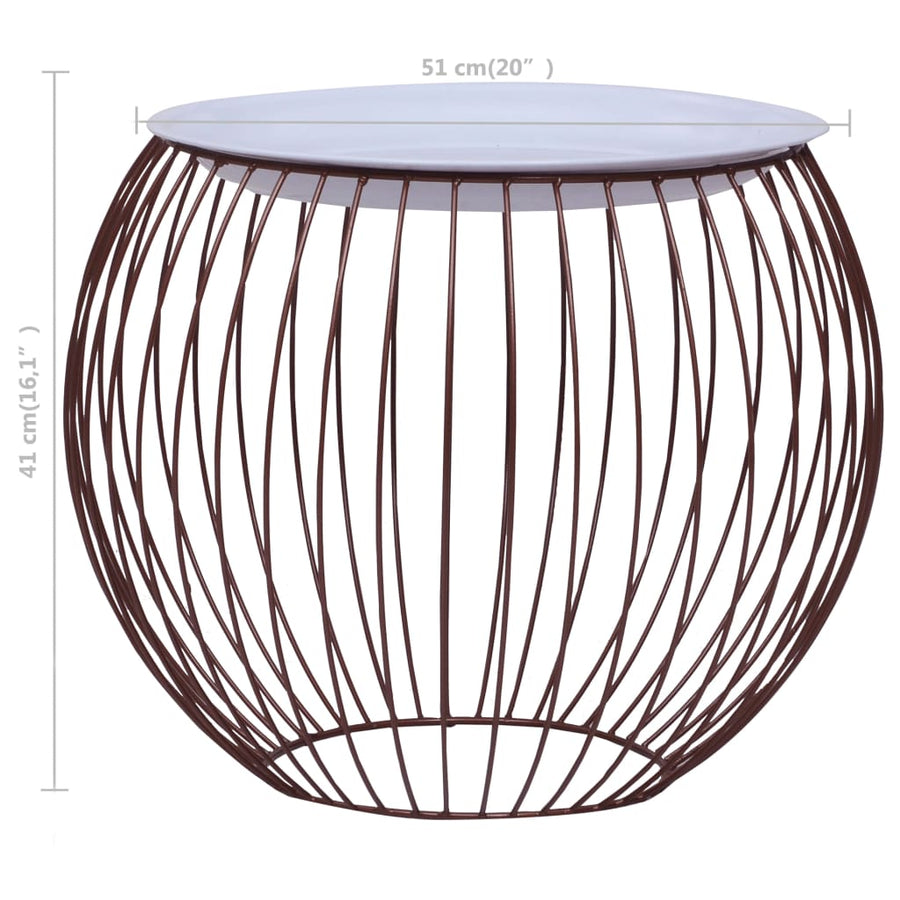 Salontafel Ø 51 Cm Goudkleurig 51 x 41 cm
