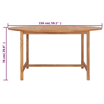 Tuintafel 150X76 Cm Massief Teakhout