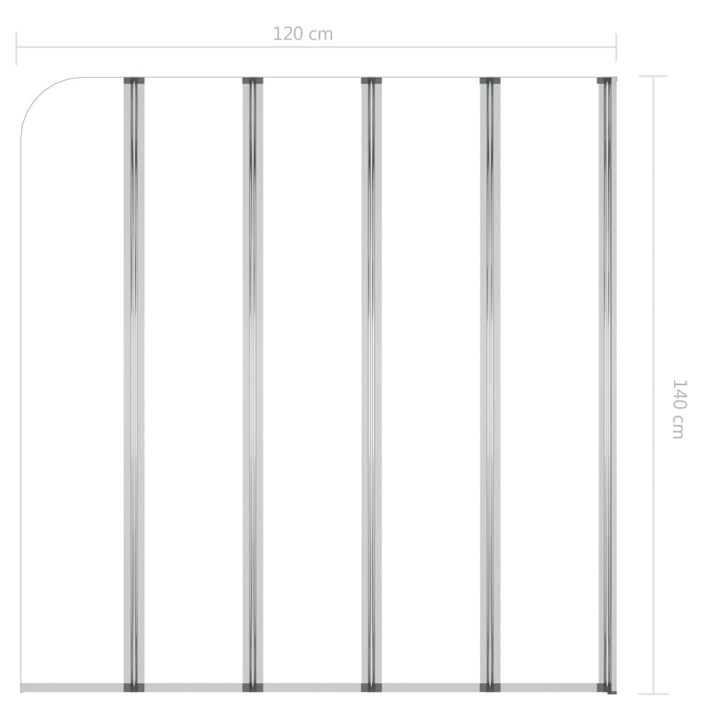 Badwand Gehard Glas Transparant 120 x 140 cm