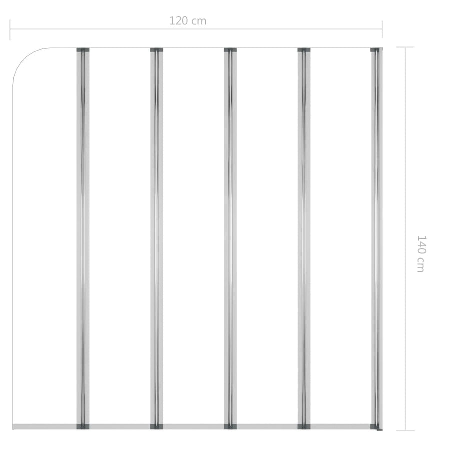 Badwand Gehard Glas Transparant 120 x 140 cm