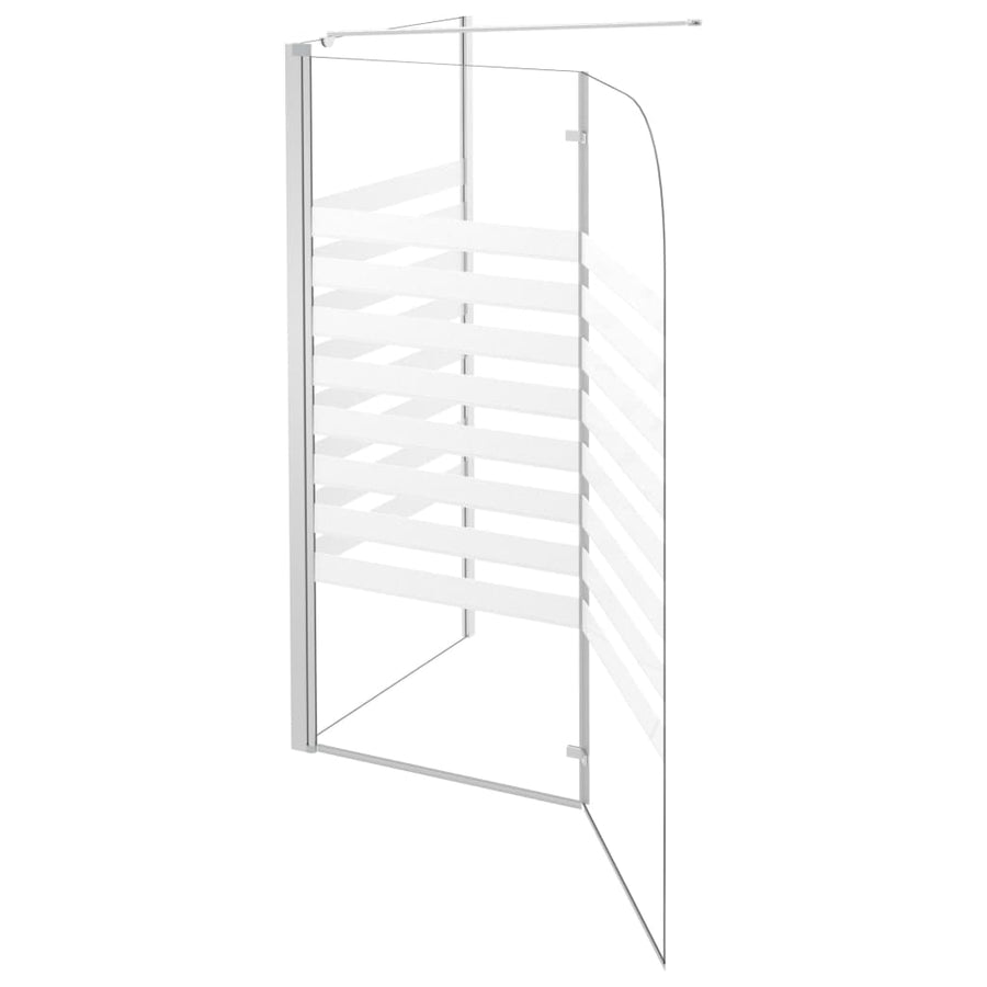 Badwand Gestreept 120X68X130 Cm Gehard Glas