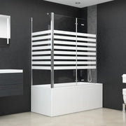 Badwand 120x68x130 cm gehard glas gestreept