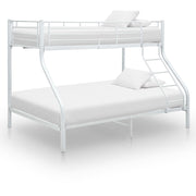 Bunk bed frame metal white 140x200 cm/90x200 cm