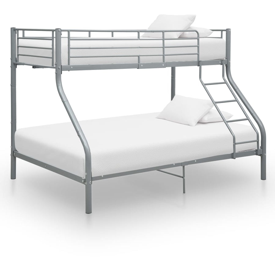 Stapelbedframe Metaal 140X200 Cm/90X200 Cm Grijs