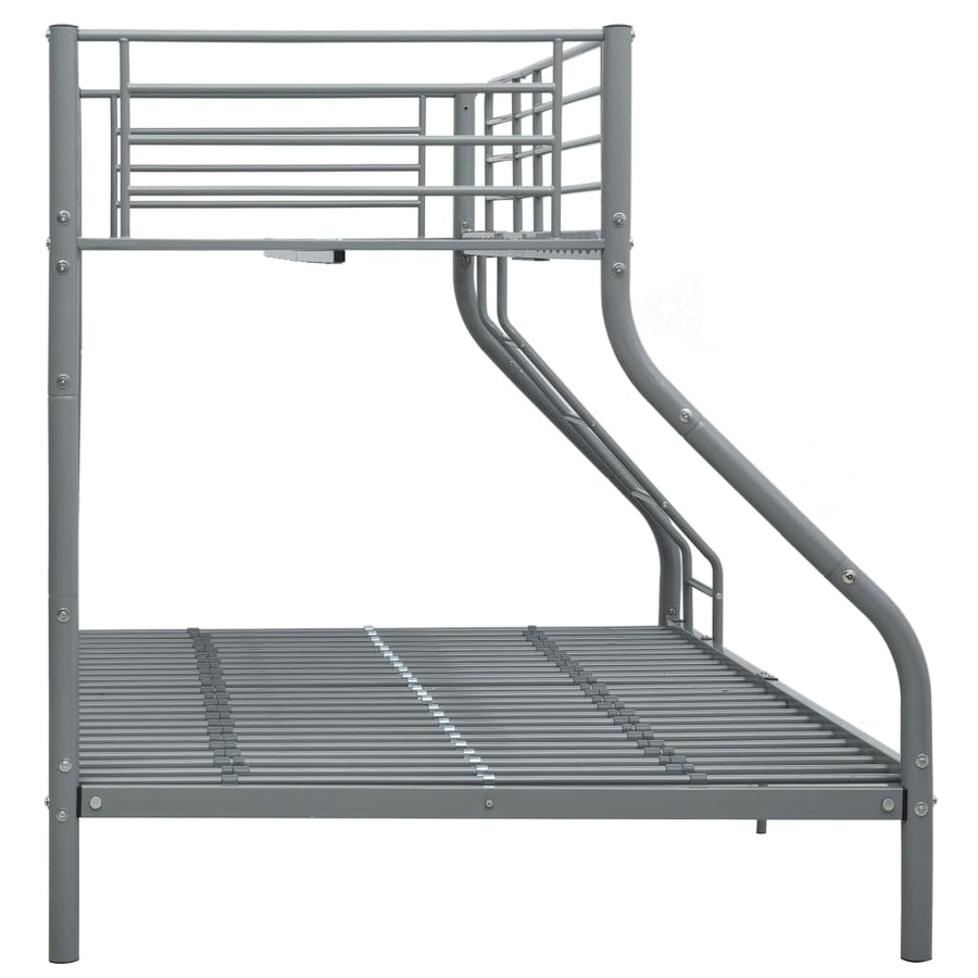 Stapelbedframe Metaal 140X200 Cm/90X200 Cm Grijs