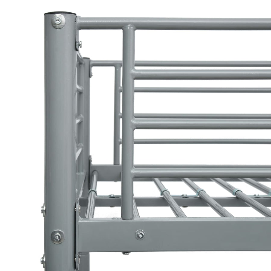 Stapelbedframe Metaal 140X200 Cm/90X200 Cm Grijs