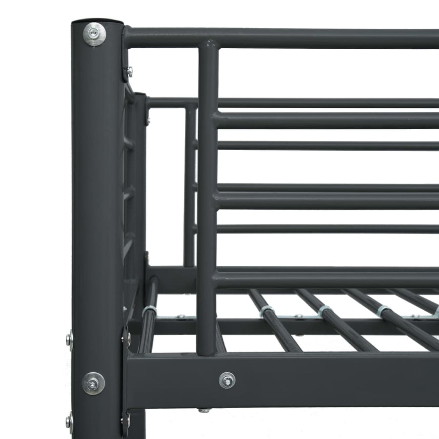 Stapelbedframe Metaal 140X200 Cm/90X200 Cm Zwart