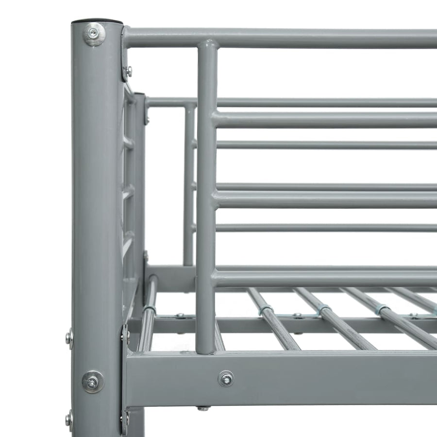 Stapelbed Metaal 90X200 Cm Grijs