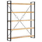 Boekenkast massief mangohout 140x30x180 cm