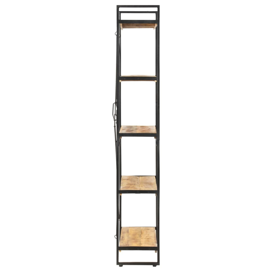 Boekenkast Met 5 Schappen 140X30X180 Cm Massief Mangohout 140 x 30 x 180 cm Bruin