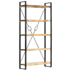 Boekenkast 90x30x180 cm massief mangohout