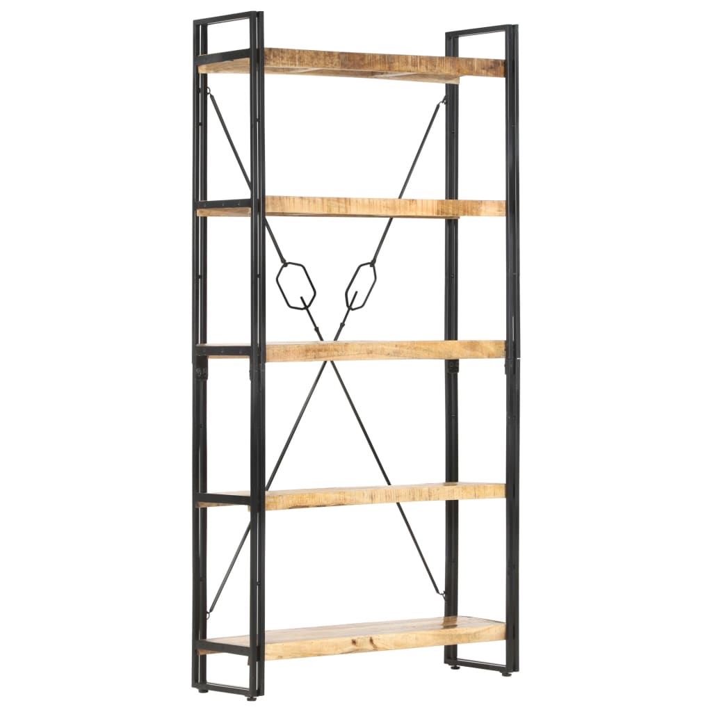 Boekenkast Met 5 Schappen Bruin 90 x 30 x 180 cm massief mangohout