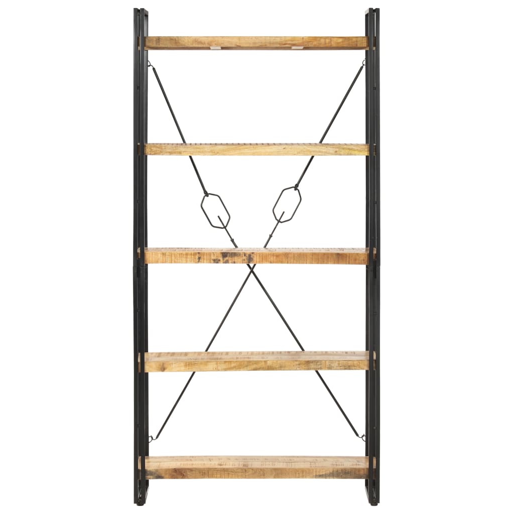 Boekenkast Met 5 Schappen Bruin 90 x 30 x 180 cm massief mangohout