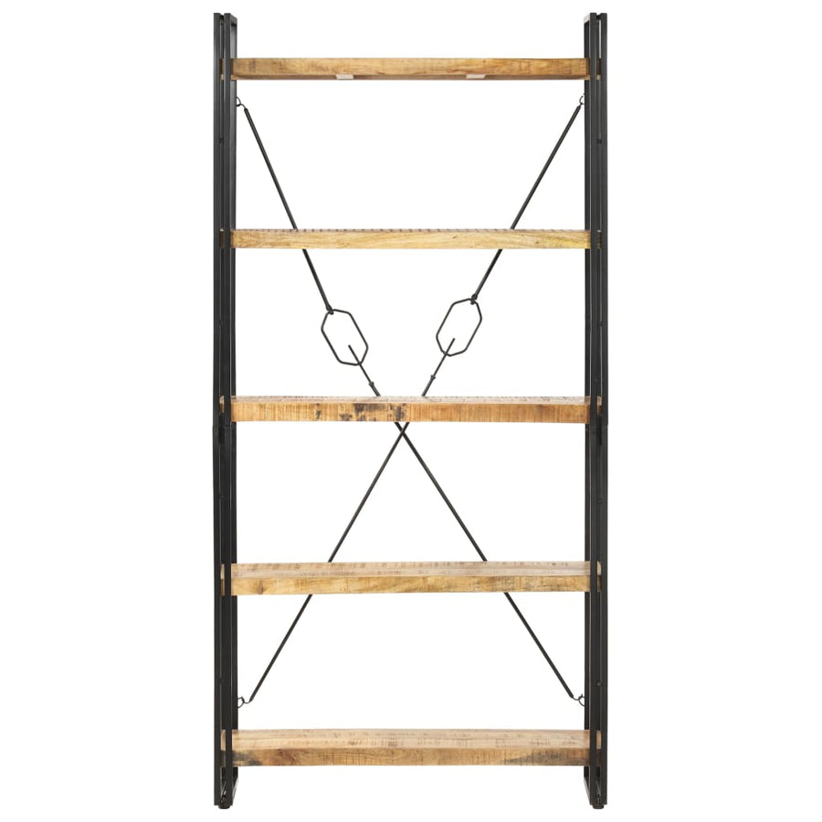 Boekenkast Met 5 Schappen Bruin 90 x 30 x 180 cm massief mangohout