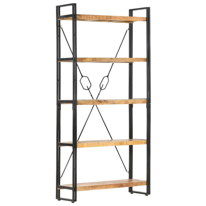 Boekenkast Met 5 Schappen Bruin 90 x 30 x 180 cm massief mangohout
