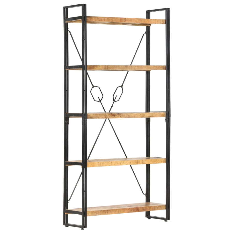 Boekenkast Met 5 Schappen Bruin 90 x 30 x 180 cm massief mangohout