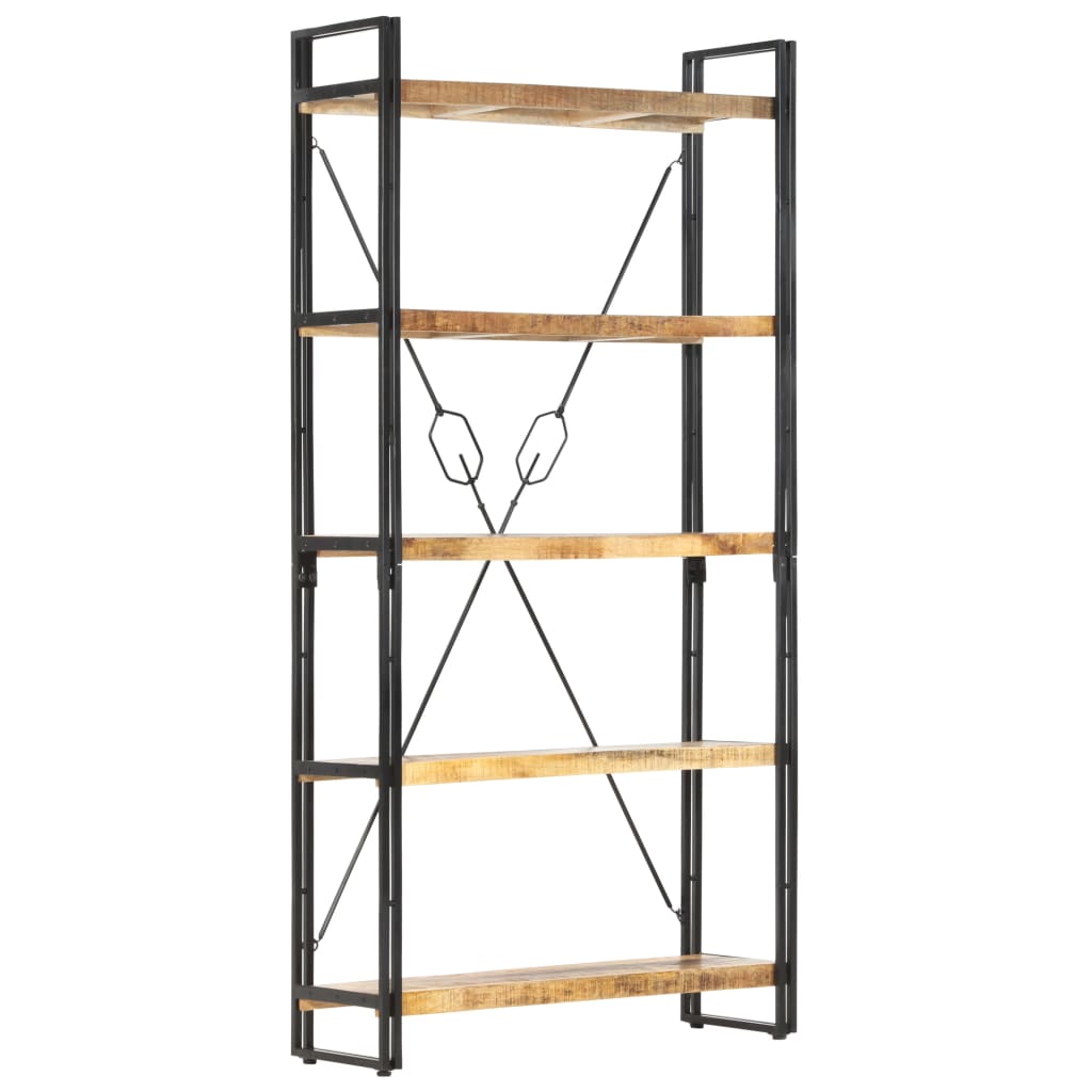 Boekenkast Met 5 Schappen Bruin 90 x 30 x 180 cm massief mangohout