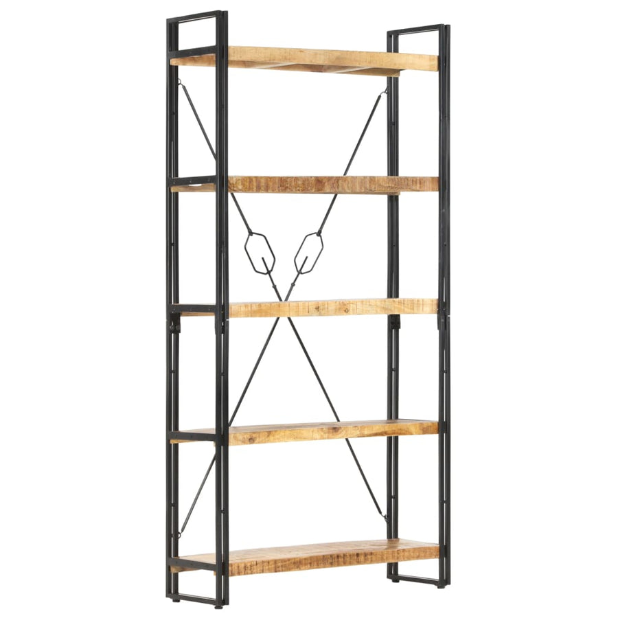 Boekenkast Met 5 Schappen Bruin 90 x 30 x 180 cm massief mangohout