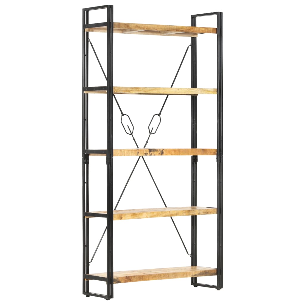 Boekenkast Met 5 Schappen Bruin 90 x 30 x 180 cm massief mangohout