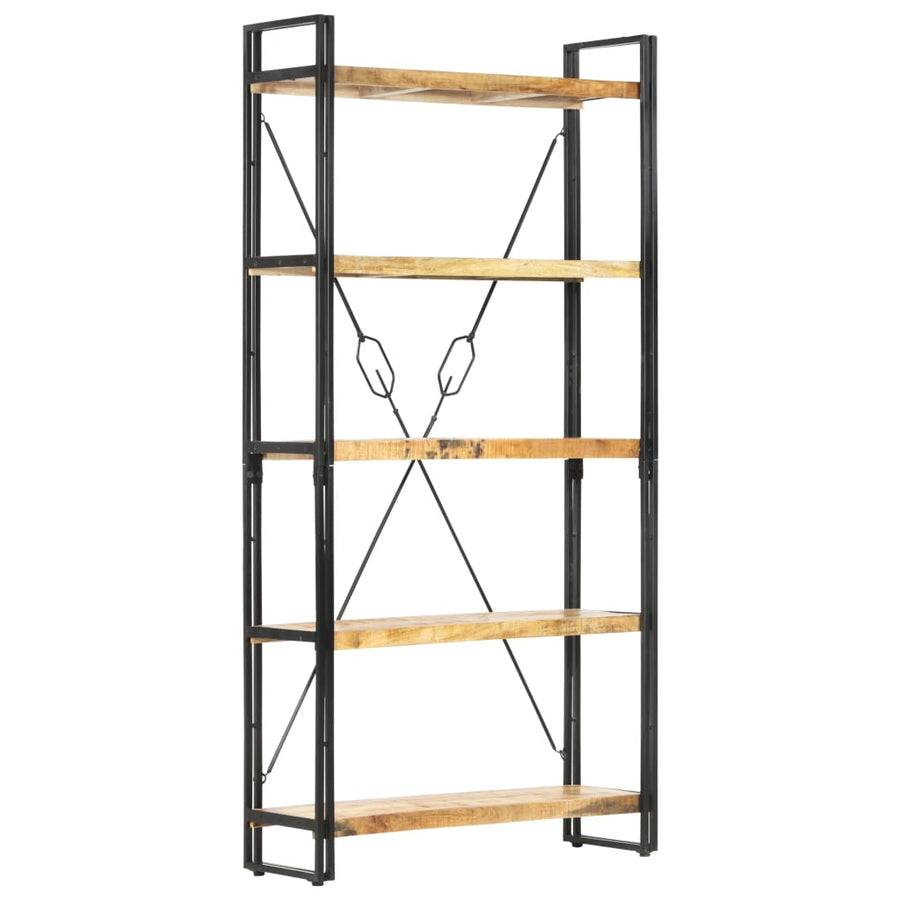 Boekenkast Met 5 Schappen Bruin 90 x 30 x 180 cm massief mangohout