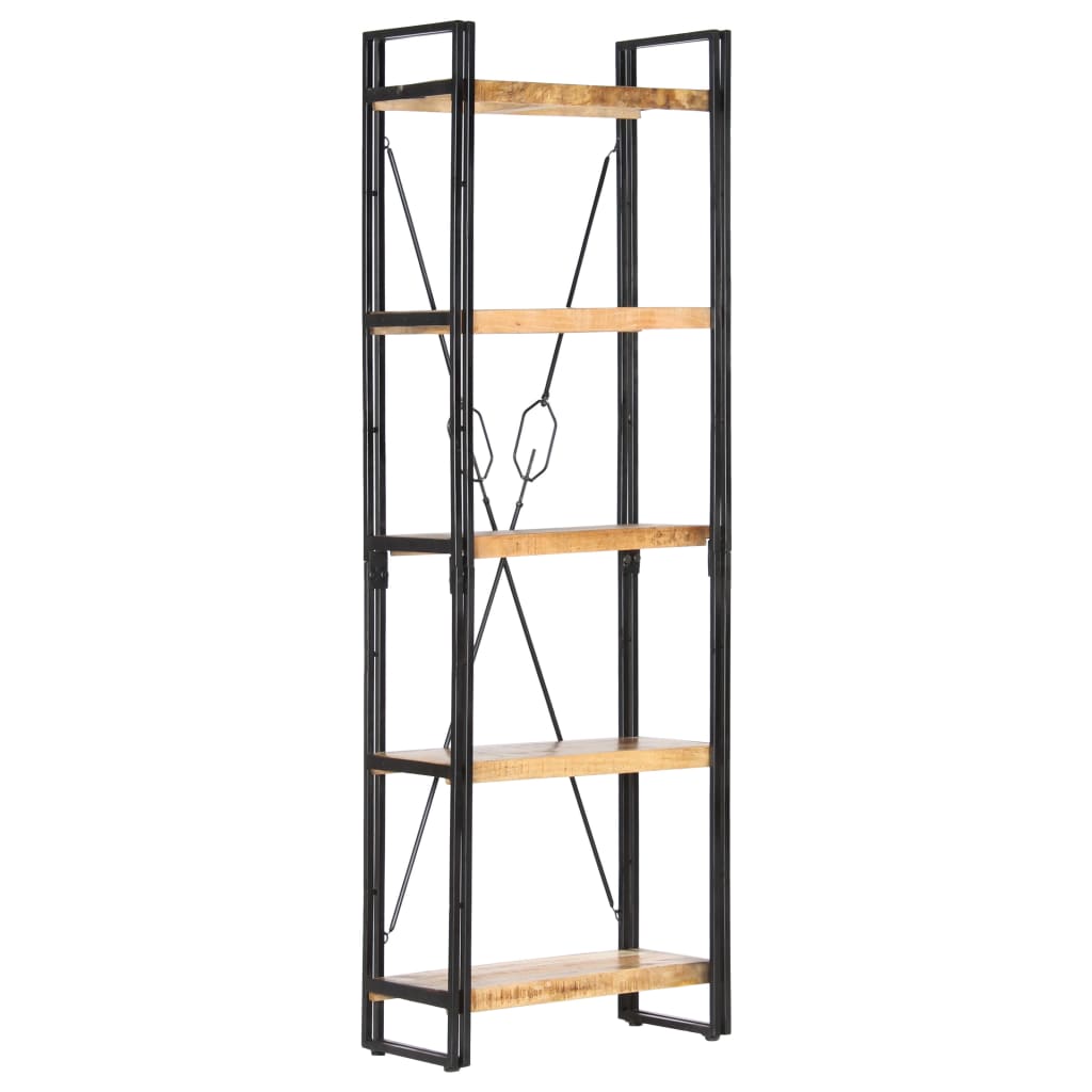 Boekenkast Met 5 Schappen Bruin 60 x 30 x 180 cm massief mangohout