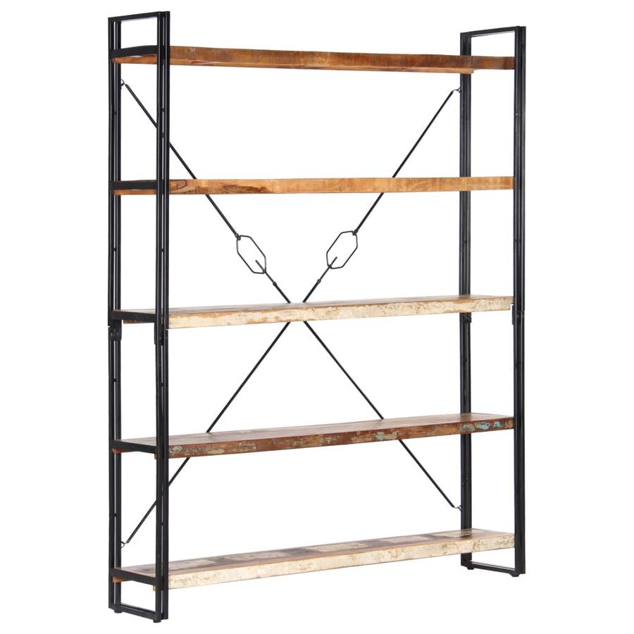 Boekenkast Met 5 Schappen 140X30X180 Cm Massief Gerecycled Hout 140 x 30 x 180 cm Bruin