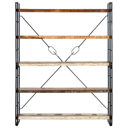 Boekenkast Met 5 Schappen 140X30X180 Cm Massief Gerecycled Hout 140 x 30 x 180 cm Bruin